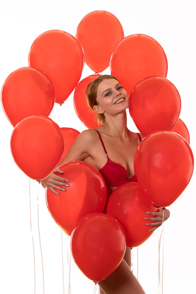 Valentine alla hjärtans dag fotografering i studio